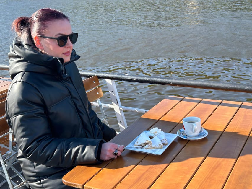 1 hour boat cruise with fragrant coffee and homemade strudel - Prague Castle complex, the sub-castle, and St Nicholas Cathedral dome
