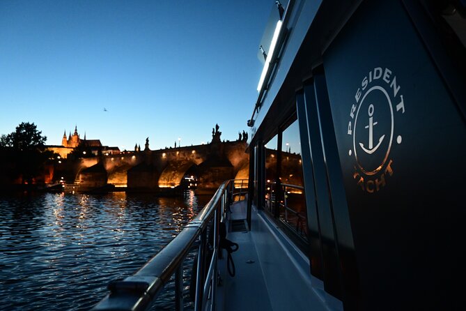 3-hour private cruise in Prague for 10 people - Where you start on the Vltava: President yacht at Rašínovo nábř.