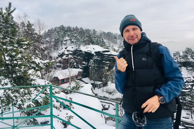 Bohemian And Saxon Switzerland Winter Tour from Prague - Pravcika Gate and Sokoli hnizdo: The Czech-Side Sandstone Moment