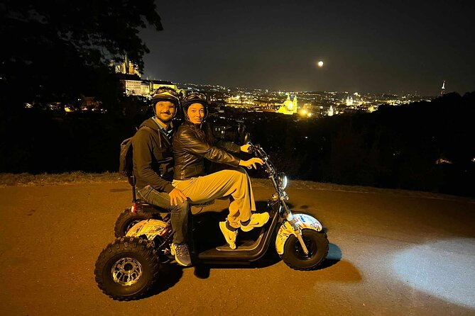 Electric Trike Night Tour in Prague - Live Guided - Getting started at Štěpánská 55: training before the highlights