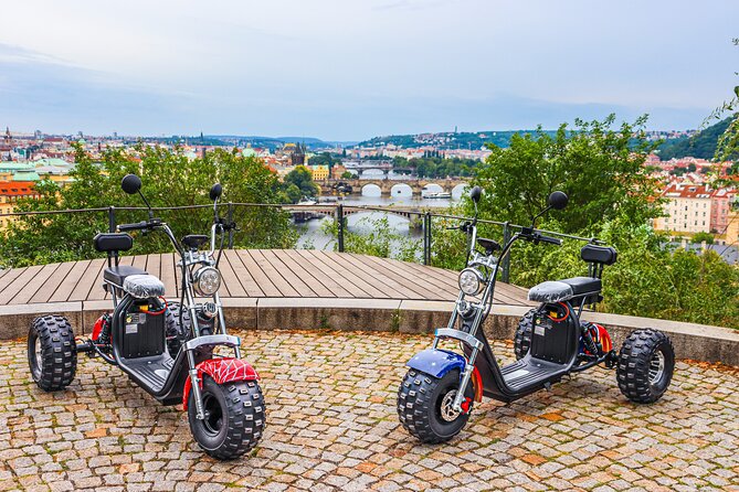 Electric Trike Tour in Prague - City Sightseeing & Fun Riding - Luxury street, art institutions, and Kafka from the sidewalk