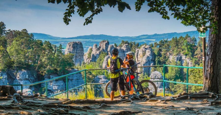 From Prague: E-Mountain Biking Trip to the Bohemian Paradise - More castle breaks near the finish