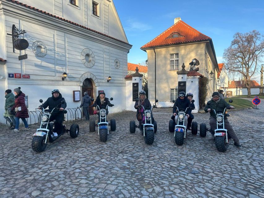 Grand City Tour on Electric Trike in Prague - Live Guided - Prague Castle Outside, Strahov Monastery, and Hilltop Quiet