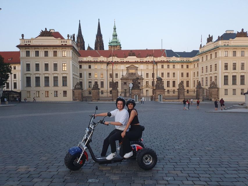 Grand City Tour on Electric Trike in Prague - Live Guided - Petrin Hill, Lennon Wall, and the Bridge-View Moment