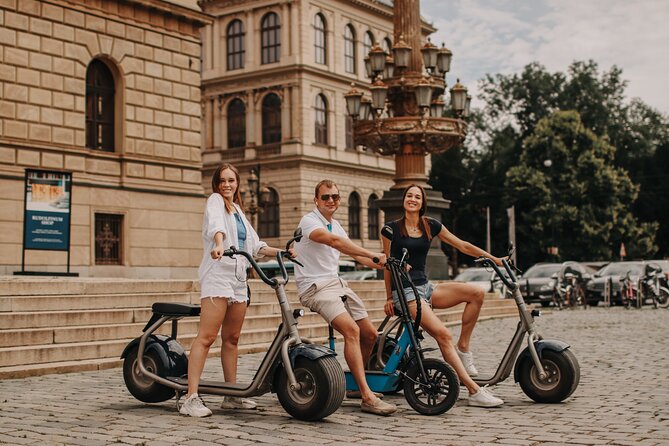 Guided sightseeing e-scooter tour of Prague: 2 hours - Old Town Hall and the Astronomical Clock in 2 minutes
