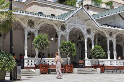 Karlovy Vary including Watchtower and Funicular from Prague