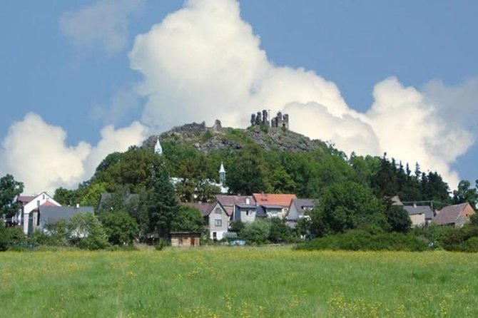 Moser Glassworks and Jan Becher Museum and Karlovy Vary Private Tour from Prague - Angel Mountain and the Holy Trinity church: short stop, strong atmosphere