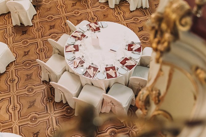 Mozart Concert and Dinner in Prague - Seating Options: 8-Seater Tables, Table for Two Upgrades, and View Trade-Offs
