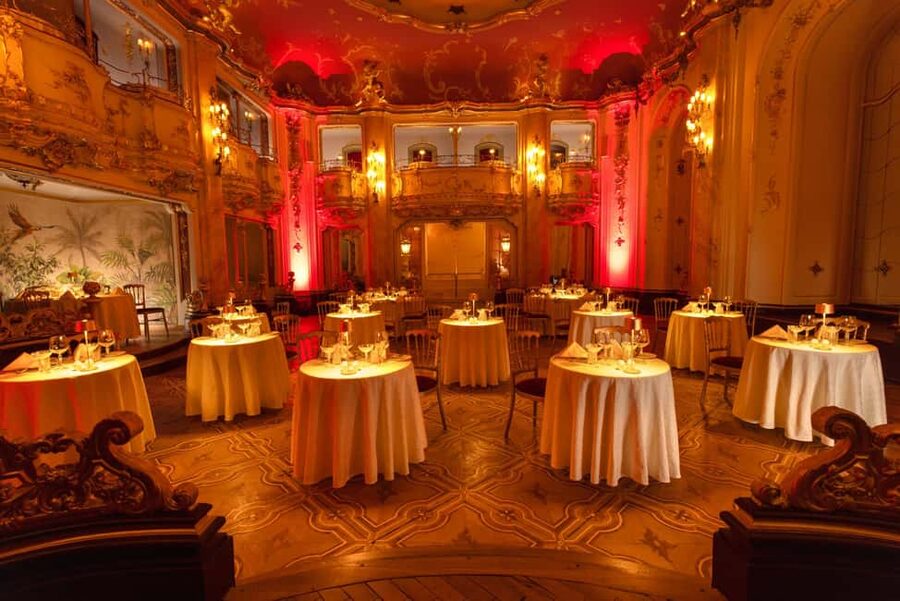 Mozart Dinner Opera in Prague with Audio Guide - Step into Boccaccio Hall, a protected 18th-century-style ballroom