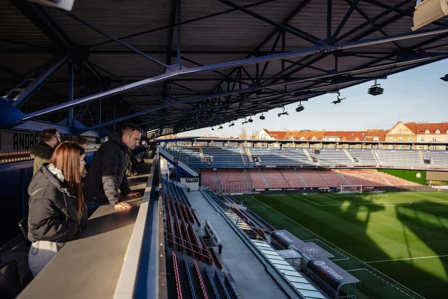 Prague: AC Sparta Praha Stadium Tour - Press center seats: where matchday talk becomes strategy