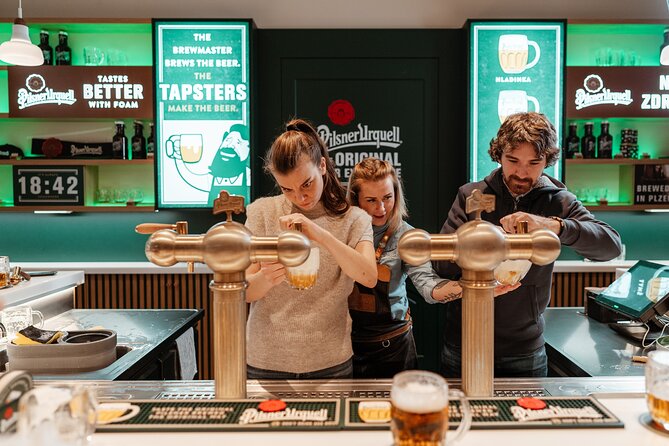 Prague Beer Pouring Class at Pilsner Urquell - Tapster Certificate and a Personalised Bottle You Can Take Home