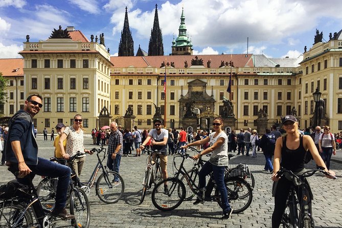 Prague Bike Tour - Stunning Viewpoints, Castle, City & Park - Royal Gardens cycling and crossing back into the New Town
