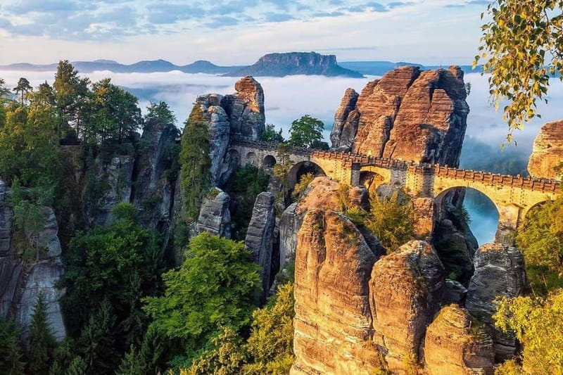 Prague: Bohemian & Saxon Switzerland Small Group Tour - Bastei Bridge, where the canyon suddenly feels huge