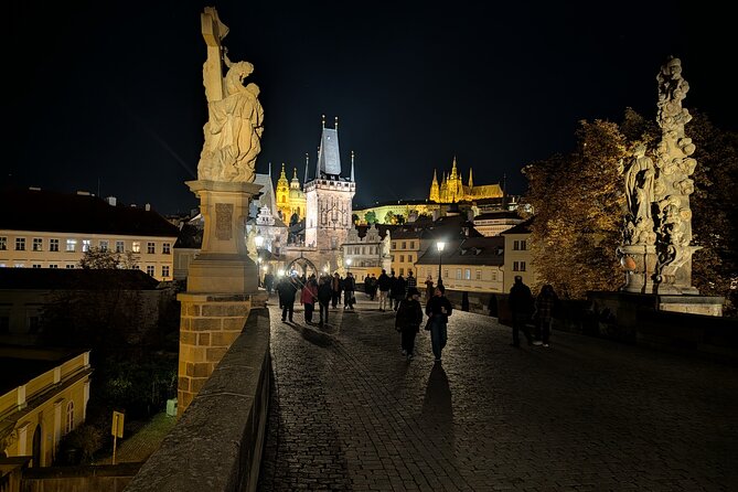 Prague by Night A Scenic Walk from Petrin Hill to Old Town - Lennonova zeď to Charles Bridge: freedom symbolism, then a classic wish