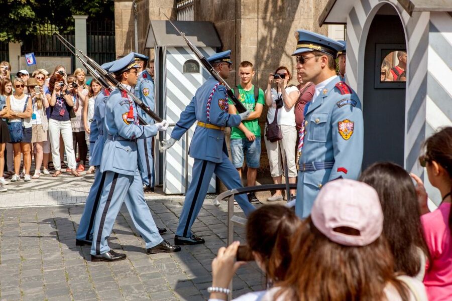 Prague City 3-Hour Tour with Changing of the Guard - Old Town and the big views by minibus: Estates Theater, National Theatre, Charles Bridge