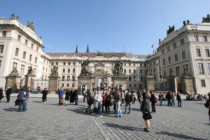 Prague City Sightseeing Tour - National Theatre and State Opera House passing views: art in motion