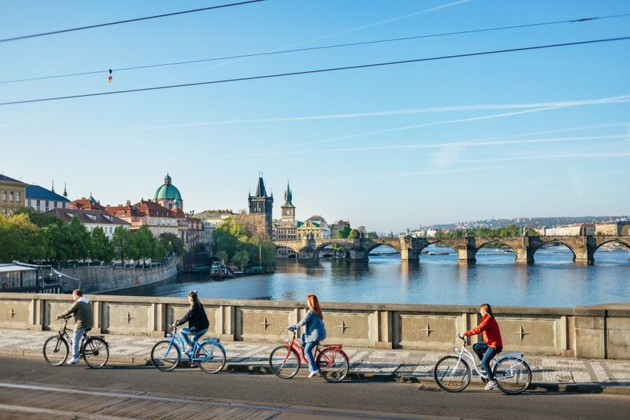 Prague: Complete Bike Tour - Lesser Town streets and Kampa Park: the scenic middle of the ride