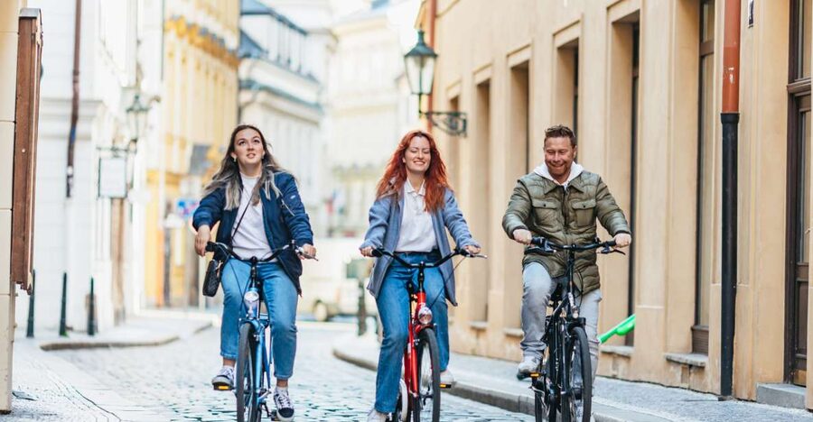 Prague: Complete Bike Tour - English-guided storytelling, from Anne to Emma