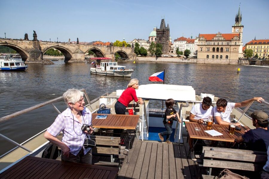 Prague Cruise: 1-Hour on the River Vltava - Charles Bridge, Prague Castle, and the Letná Metronome from the river
