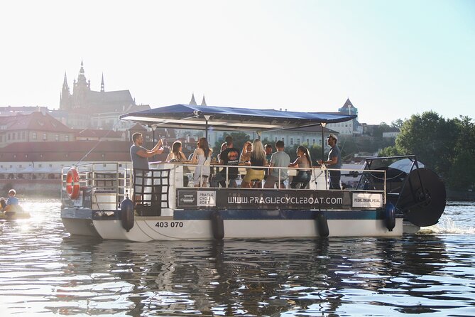 Prague Cycle Boat - The Swimming Beer Bike - Stop 3 Prague Castle: A River Angle on a Castle Nobody Can Ignore