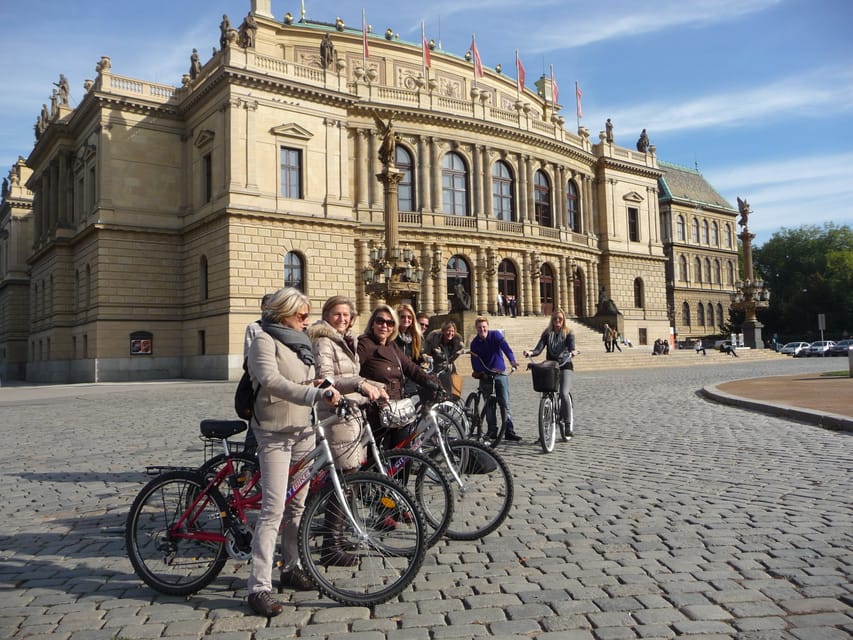 Prague E-Bike City Ride tour : 2hrs - Wenceslas Square energy, with the National Theater in sight