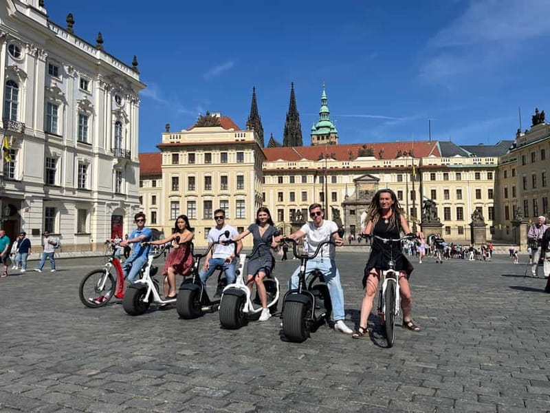 Prague E-Scooter City Tour: Regular or Fat Tire - Getting your bearings fast: Charles Bridge, Wenceslas Square, and the early highlights