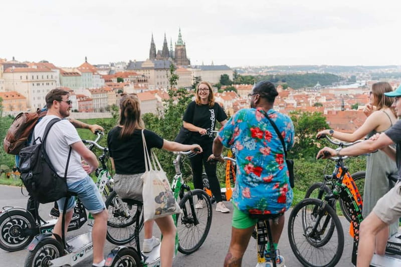 Prague: E-Scooter Grand City & Panoramas Small-Group Tour - Prague Castle area, seen from the right angle