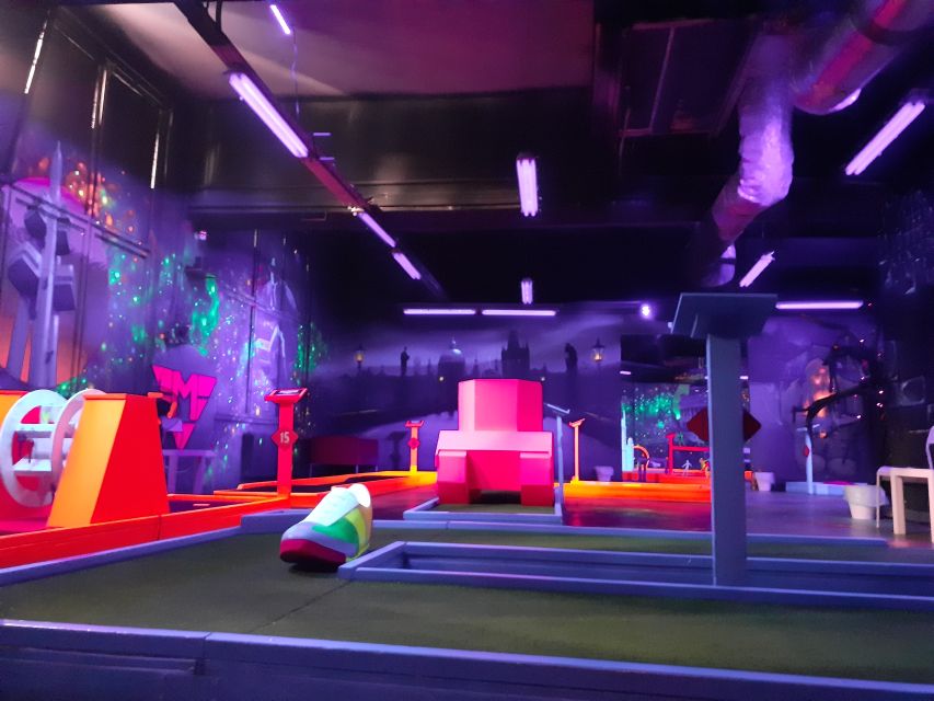 Prague: Glow Golf Mini Golf Game by UV Light - Practical tips: what to wear, where to store stuff, and how to avoid lines