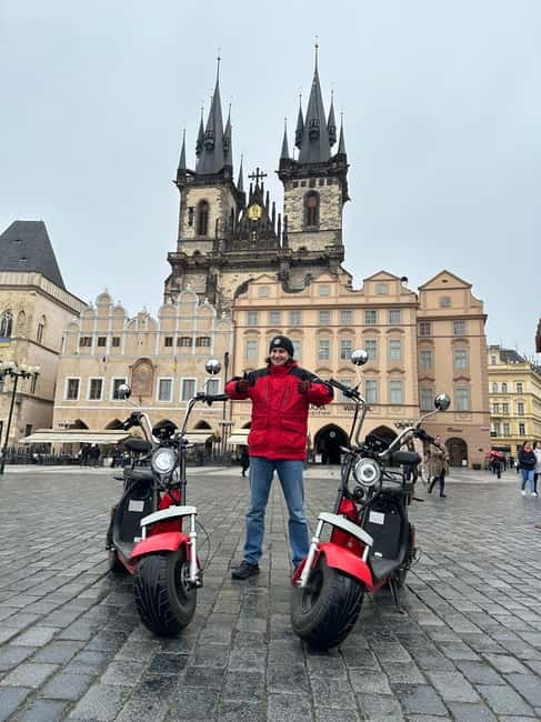 Prague: Guided Fat Tire e-Scooter Tour - Petrin Park, the narrowest street, and the Charles Bridge pass