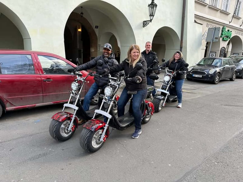Prague: Guided Fat Tire e-Scooter Tour - Kampa Park and the river ride toward the National Theater