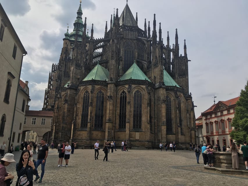 Prague: Highlights of Prague Private Half-Day Tour by Car - Old Town Square in a tight, well-led window