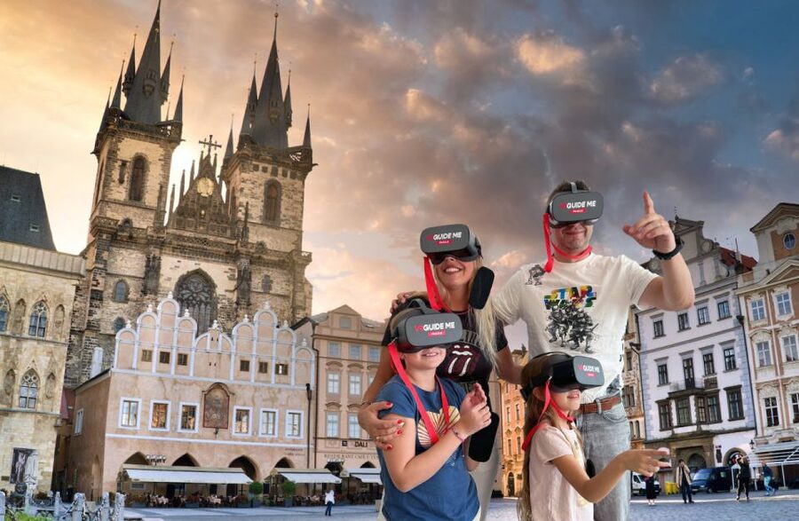 Prague: Immersive History Walking Tour and VR - The Dancing House finish by the Vltava River