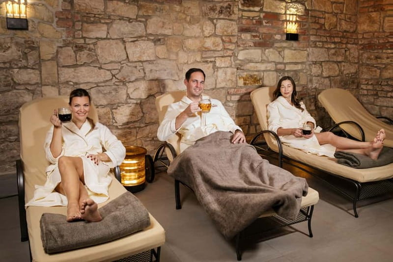 Prague: Lázně Pramen. Wine, Beer bath and Wellness SPA - Beer spa details: yeast, hops, warm water, and unlimited beer
