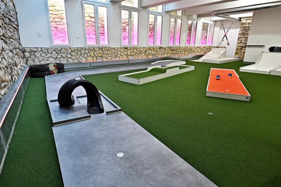 Prague: Mazemania Miniature Golf Experience - The best part after you play: seating, board games, and bar time