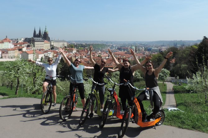 Prague Panoramic Views e-bike and e-Scooter guided Tour - Letná Park and the Metronome: the city layout from above