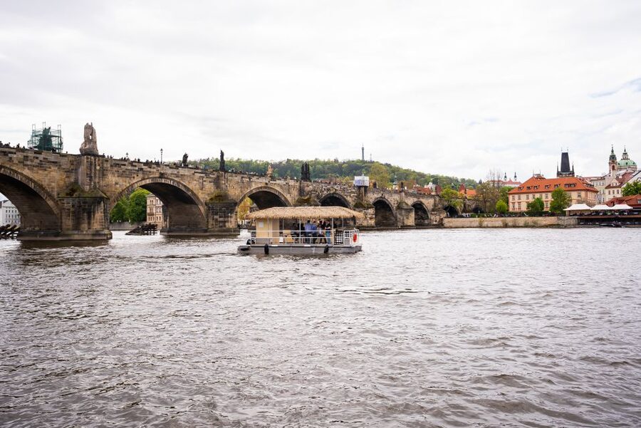 Prague: Party Tiki Boat Sightseeing Cruise with Drinks - On-Board Commentary: The City Explained While You Float