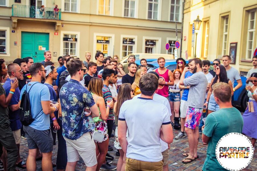 Prague Riverside Parties Tour - Starting at Hangover House, then heading toward Lesser Town