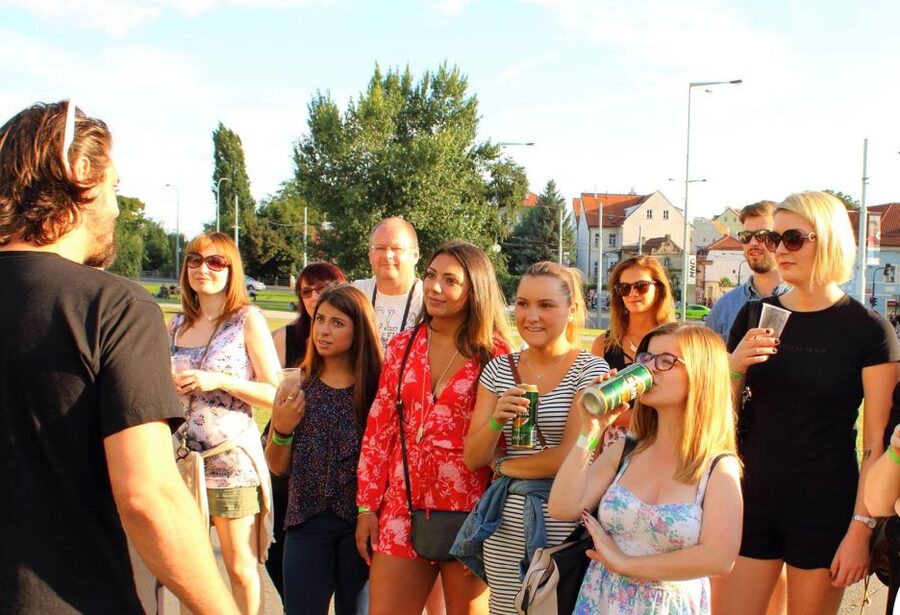 Prague Riverside Parties Tour - Art stops and the Ringo Starr Wall moment you help create