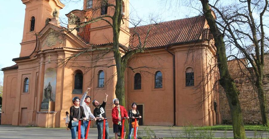 Prague Segway Tour with Oldest Monasteries and Free Taxi - Stadium Top to Strahov Hill: The Moment the Views Start Working