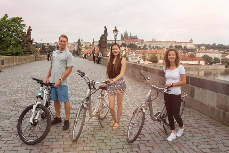 Prague: Small Group or Private E-Bike City Tour - Getting going at Na Poříčí: bike prep, safety practice, and what’s included