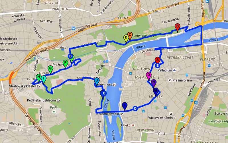 Prague: Stunning Viewpoints, Castle, City & Park Bike Tour - Wenceslas Square, National Theatre, and the New Town Loop