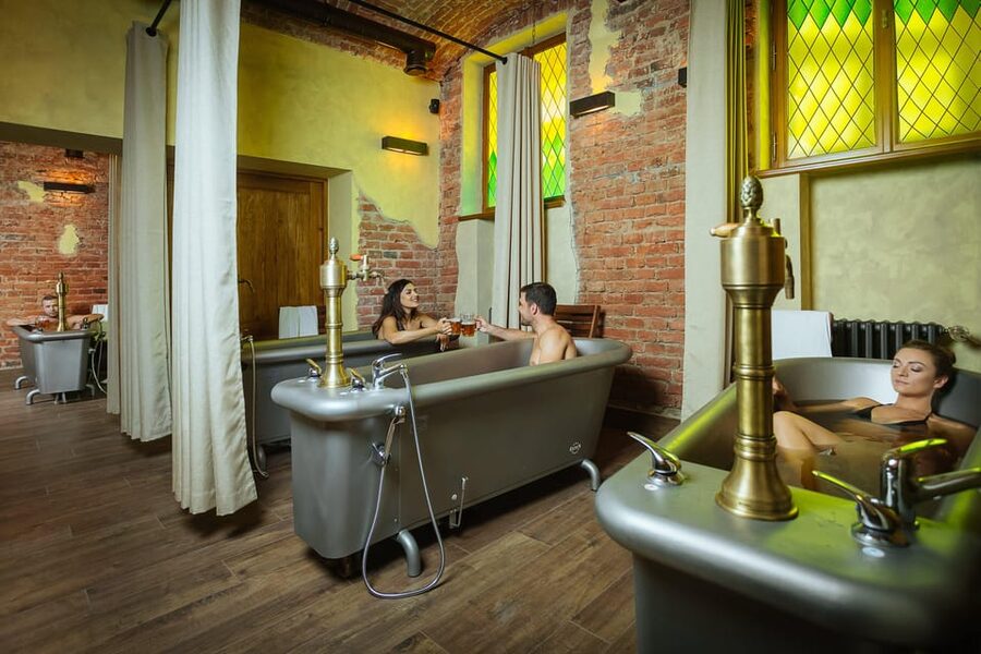 Prague: The Largest Beer SPA with Unlimited Beer Consumption - The Beer Bath: Dark Beer, Yeast, Hops, and Warm Water Comfort