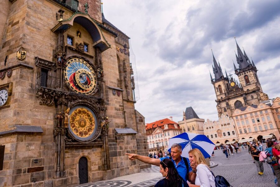Prague Through the Eyes of Franz Kafka 2.5-Hour Tour - Old Town stop: where the guide sets the literary map