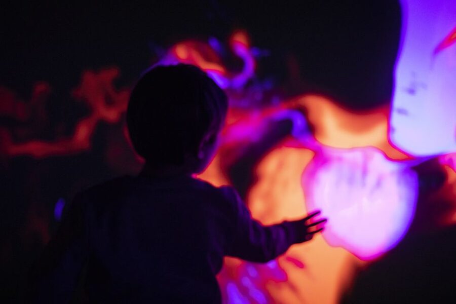 Prague: Ticket to Audiovisual Light Art at Lumia Gallery - Sci-fi worlds on the walls: Mars, ocean, and spacewalk vibes