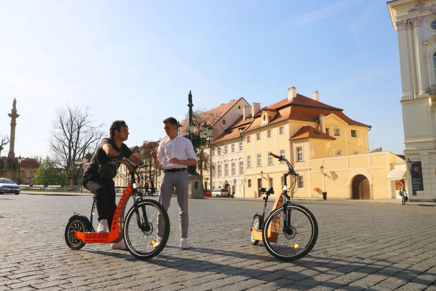 Prague: Tour by Electric Scooter or Cruiser eBike - Meeting Point at the Embassy of Japan, plus what you get before you ride