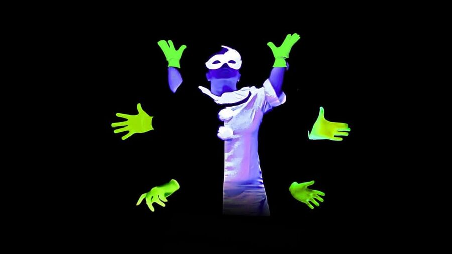Prague: Underground Black Light Theatre Interactive Show - HILT and the short film that prepares your brain