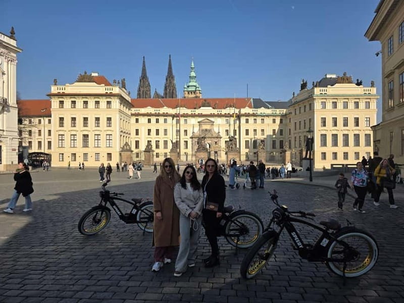 Prague Viewpoints & Historical Ebike Tour - John Lennon Wall and the Charles Bridge view: two icons, two quick angles