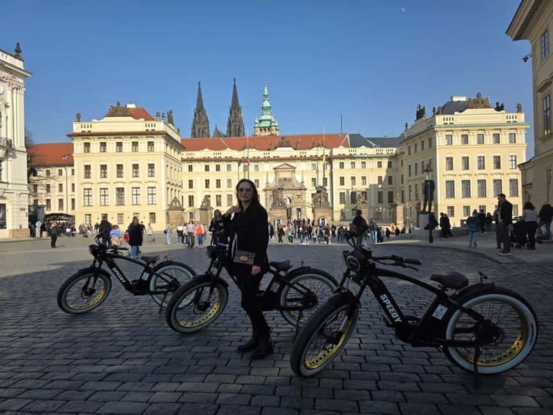Prague Viewpoints & Historical Ebike Tour - Franz Kafka Museum and Rudolfinum from the outside