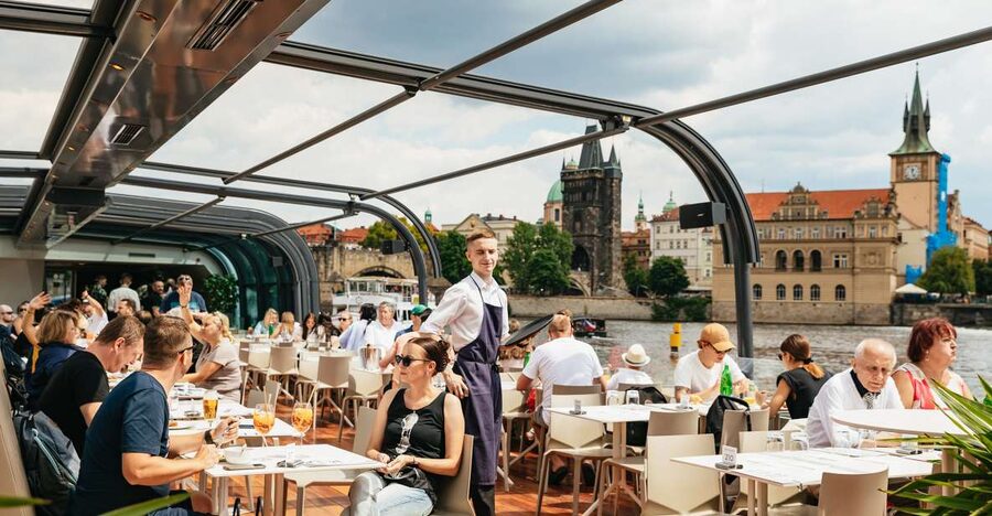 Prague: Vltava River Lunch Cruise in an Open-Top Glass Boat - How the maps and audio commentary actually fit your day