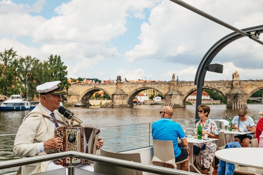 Prague: Vltava River Lunch Cruise in an Open-Top Glass Boat - Open-top, glass, and the weather truth in Prague